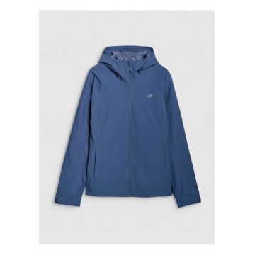 Jacheta de tranzitie barbati  cu membrana NeoDry 5000 - poliester - albastra - cu gluga si rezistenta la apa