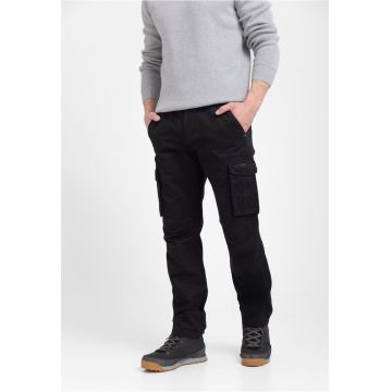 Pantaloni cargo din bumbac - Comfort Fit - sapte buzunare -  R-Hampter - Negru - Negru