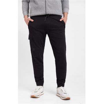 Pantaloni cargo jogger cu snur  N-Save - bumbac - negru - Negru