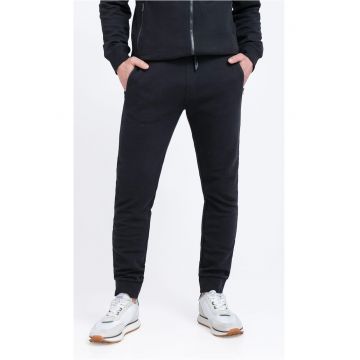 Pantaloni conici barbati - pantaloni jogger din bumbac cu snur  N-Gon - bleumarin - Albastru marin/Bleumarin