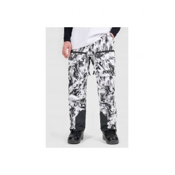 Pantaloni de schi barbati -  poliester - alb/negru