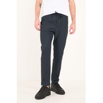 Pantaloni de trening slim fit cu snur de ajustare - Gri carbune