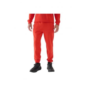 Pantaloni Jogger Casual Barbati  - Bumbac 80% - Portocaliu - Talie Reglabila - Confort si Durabilitate 280 gsm