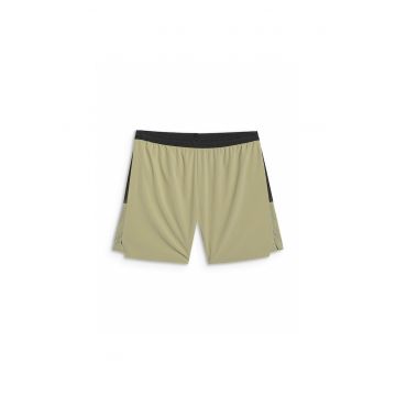 Pantaloni scurti alergare barbati -  poliester - verde