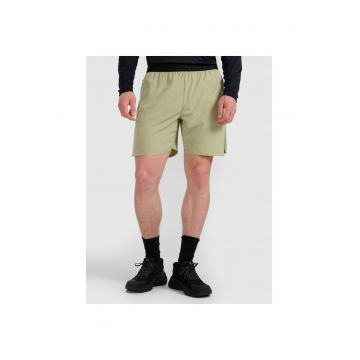 Pantaloni scurti alergare barbati -  poliester - verde