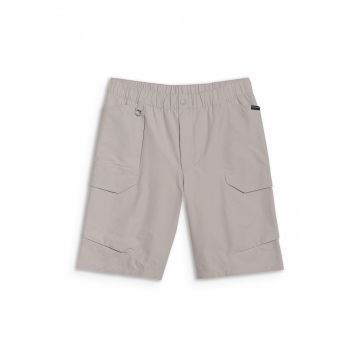 Pantaloni scurti barbati  gri - material sintetic - elastic