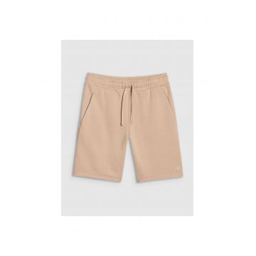 Pantaloni scurti de sport  bej - bumbac 80% - talie elastica -