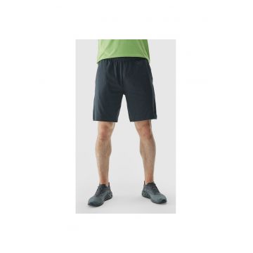 Pantaloni scurti de trening  uscare rapida - sintetic - 2 buzunare - gri