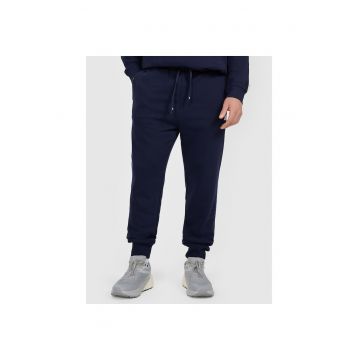 Pantaloni sport barbati  bumbac - bleumarin inchis
