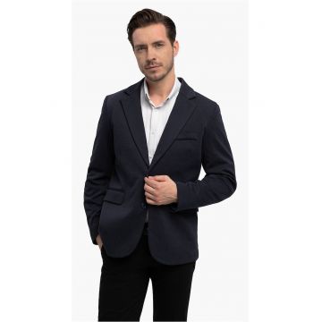 Sacou barbati cu buzunare cu clapa  JB-Anton - Regular Fit - Bleumarin - Bleumarin melange/Bleumarin