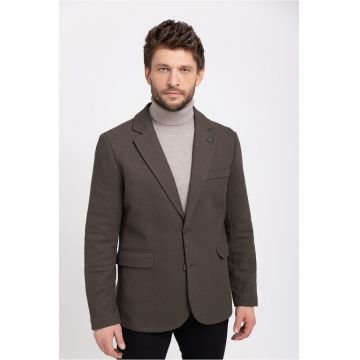 Sacou barbati  JB-Elon - Regular Fit - cu buzunare cu clapa - maro - Maro