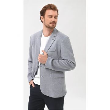 Sacou pentru barbati  JB-Bruce - Regular Fit - Casual - Albastru melange