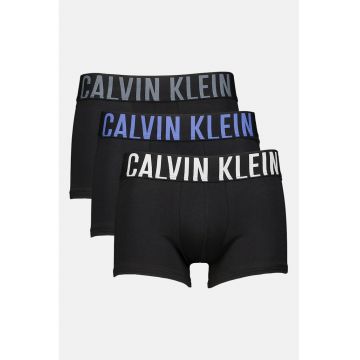 Set de boxeri cu banda logo in talie - 3 perechi - Negru/Negru stins/Alb murdar