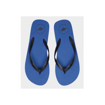 Slapi barbati  curele de cauciuc - talpa moale - albastri - cauciuc