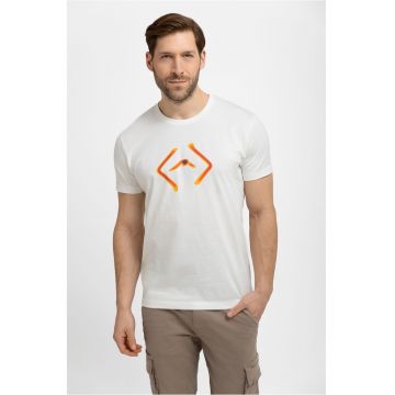 Tricou crem pentru barbati  T-Fluo - Alb crem