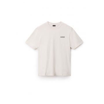 Tricou cu decolteu la baza gatului - Bej deschis