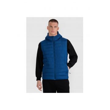 Vesta matlasata  barbati - bleumarin - umplutura sintetica - croiala regulara - gluga integrata -