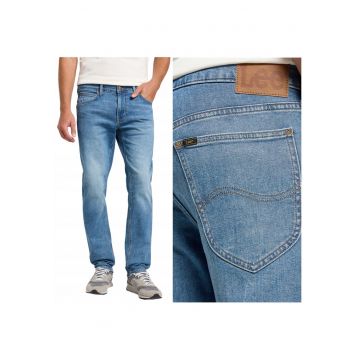 Blugi drepti  Daren - albastru - W34 L30 - croi drept - fermoar