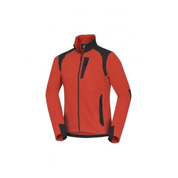 Bluza sport cu fermoar - pentru pescuit Tribec - Negru/Coral