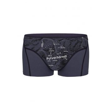 Boxeri din amestec de bumbac organic - Alb/Bleumarin