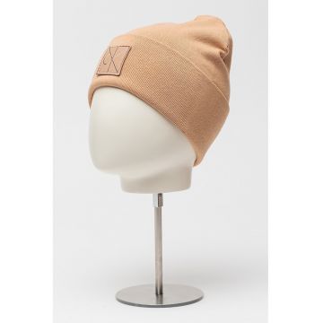 Caciula cu logo brodat - Maro camel