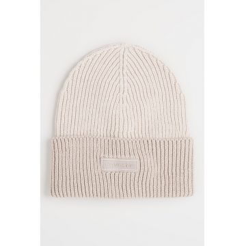 Caciula striata din amestec de lana - Maro camel