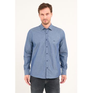 Camasa uni cu maneci lungi - Albastru