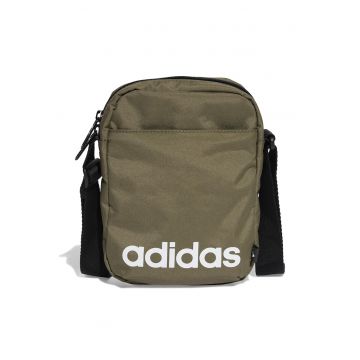 Geanta crossbody cu logo contrastant - Alb/Verde masliniu