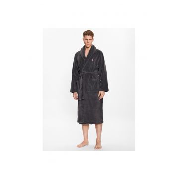 Halat de baie pentru barbati  gri - bumbac -