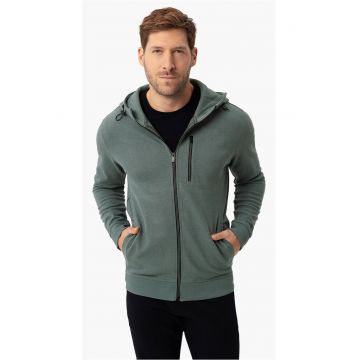 Hanorac din bumbac cu gluga cu fermoar -  B-Bogy - albastru - Albastru