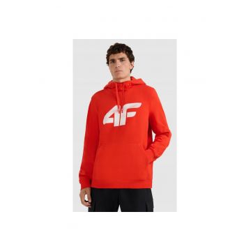 Hanorac sport barbati  gluga - interior periat - rosu - poliester -