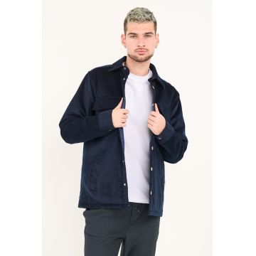 Jacheta din reiat cu capse - Bleumarin