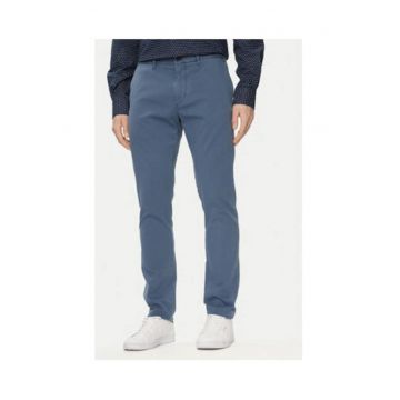 Pantaloni chino barbati -  Albastru - 60% bumbac organic - 37% bumbac - 3% elastan - 33/32