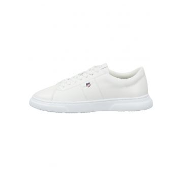 Pantofi sport flatform din piele - Alb