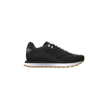 Pantofi sport Jogger cu garnituri din piele - Negru