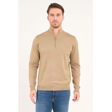 Pulover uni regular fit - Maro taupe