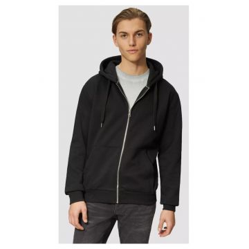 Q/S by s.Oliver - Hanorac barbati din molton cu fermoar - Negru
