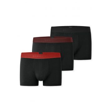 Set de boxeri cu banda logo - 3 perechi - Rosu/Negru