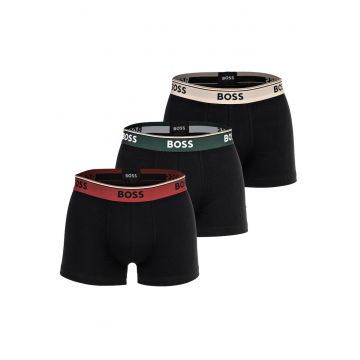 Set de boxeri cu logo Power - 3 perechi - Negru/Gri/Albastru
