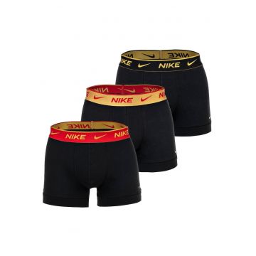 Set de boxeri cu tehnologie Dri-FIT si logo - 3 perechi - Rosu/Auriu/Negru