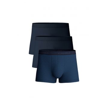 Set de boxeri din amestec de bumbac - 3 perechi - Albastru ultramarin