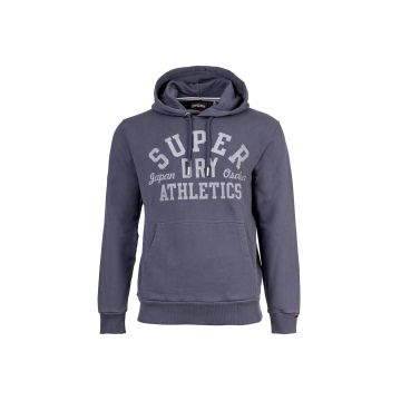 SUPERDRY - Hanorac cu buzunar kangaroo Athletic Essential - Gri inchis