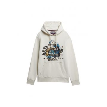 SUPERDRY - Hanorac din amestec de bumbac cu model grafic