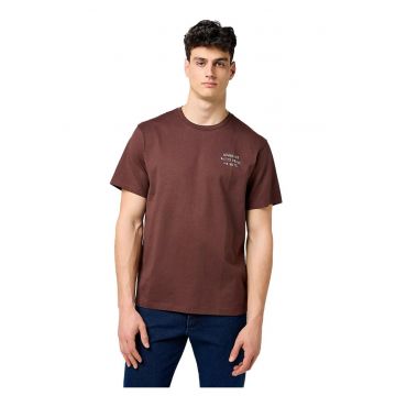 Tricou barbati  bumbac - maro -