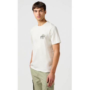 Tricou barbati -  SMALL GRAPHIC TEE - alb - bumbac - maneca scurta - croiala regular fit