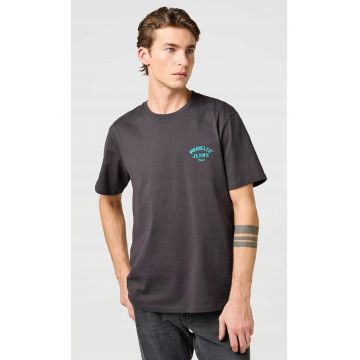 Tricou barbati -  Small Logo - bumbac - negru - maneca scurta -