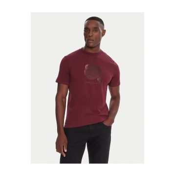 Tricou  bordo - bumbac - Visiniu