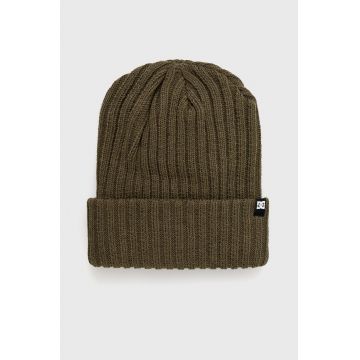 Dc Căciulă culoarea verde, din tricot gros Dc Căciulă culoarea verde, din tricot gros