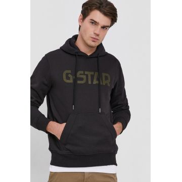 G-Star Raw Bluză bărbați, culoarea negru, cu imprimeu