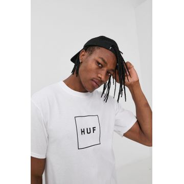 HUF Tricou din bumbac culoarea alb, cu imprimeu